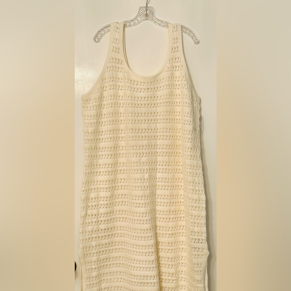 NWT Ivory crochet midi dress